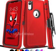 For Apple iPhone X Xs XR Max Shockproof Heavy Duty Rugged Case Cover + Belt Clip