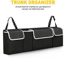 600D Oxford Car Back Seat Storage Bag Trunk Organizer Parts Accessories Black US