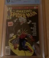 Amazing Spiderman 194 CBCS 9.8 not CGC 9.8 1st Black Cat Newstand White pages 